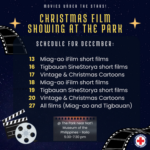 Schedule of Christmas Film showing at the Iloilo Provincial Capitol
